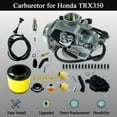thumbnail image 2 of Carburetor Kit TRX350 Fits for Honda Rancher 350 2000-2006 TRX350TM TRX350TE TRX350ES TRX350FE TRX350FM Fourtrax 300 TRX450 Foreman 4 Stroke ATV with Oil Air Filter Choke Cable (Male Plug), 2 of 7