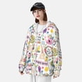 thumbnail image 5 of Daiia Spring Flowers Birds UPF 50+ Sun Protection Hoodie Jacket Lightweight Long Sleeve Sun Shirt for Women Men with Pocket Hiking Outdoor-Large, 5 of 9