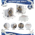 thumbnail image 7 of CoTa Global Silver Sea Nautical Wooden Napkin Holder and Coaster - Rustic 4 Coasters with Holder and 1 Napkin Holder with Wheel & Anchor, Table Top Coastal Decor - Handmade, Colors Vary, 2 Pc Set, 7 of 7