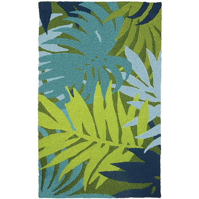 Jellybean JIOHD017E 58 x 78 in. Blue Palms Indoor & Outdoor Area Rug