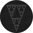 thumbnail image 1 of Ahgly Company Machine Washable Indoor Round Transitional Night Black Area Rugs, 3' Round, 1 of 7