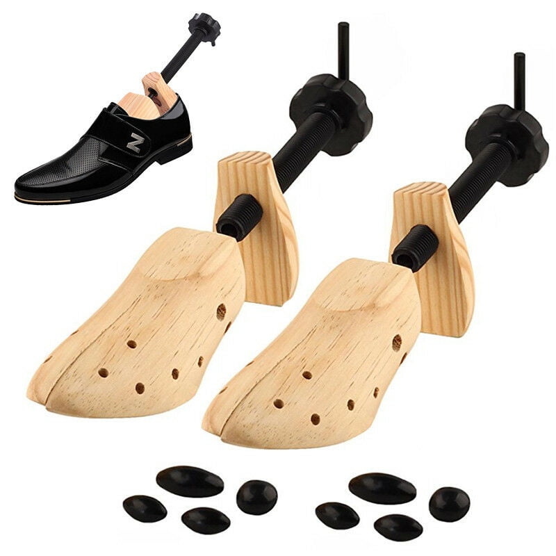 Plixio Pair of Adjustable Wooden Shoe Stretcher 2 Way Expander US Mens Size 9-12 