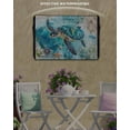 thumbnail image 2 of Vintage Teal Outdoor TV Cover 48 to 50 inch Sea Turtle Coral Starfish Marine Life Nautical Waterproof Dustproof TV Covers for Outside with Zipper Remote Control Pocket Flat Screen Protectors, 2 of 7