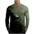 thumbnail image 2 of Royisotas Shirts for Men Long Sleeve Winter Athletic Tops Big and Tall Crewneck Green Pullover Mens T Shirts Graphic, 2 of 5