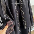 thumbnail image 5 of Women Chiffon Shawls and Wraps for Evening Dresses, Floral Sheer Cape Poncho Cover Up Beach Silk Scarf Elegant Wedding Party Stole, 5 of 5