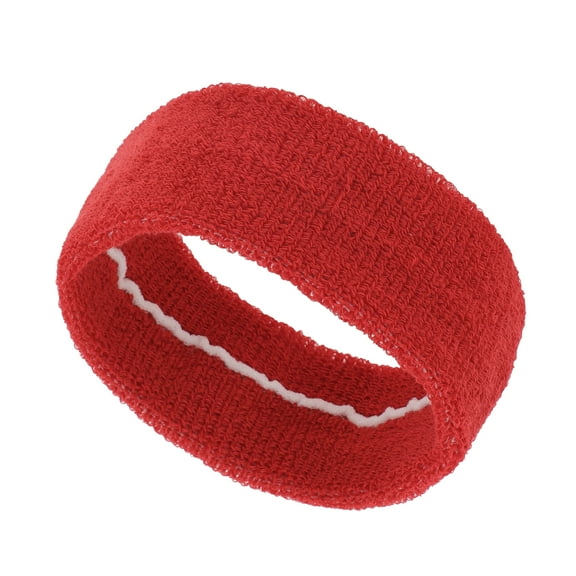 Unique Bargains 1 Pc Breathable Headband Solid Color Headband for Sport Red