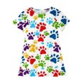 thumbnail image 4 of RXIRUCGD 2025 Vêtements d'Été pour Enfants 3-12 Ans Mode Imprimée Pyjama Rêveur Mi-Mollet Chemise de Nuit, 4 of 5