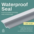 thumbnail image 3 of 396 Inch Weather Stripping Window Door Seal Strip 33 Feet Self Stick Weatherstrip Gap Draft Blocker, Gray, 3 of 8