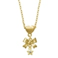 thumbnail image 1 of Delight Jewelry Goldtone Mini Star with Clear Crystal Gold tone Heart Necklace, 1 of 4