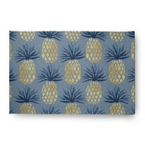 Simply Daisy 4' x 6' Pineapple Stripes Chenille Rug, Dusty Smoke