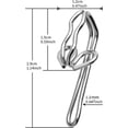 thumbnail image 2 of Curtain Hooks Metal Curtain Header Tape Drapery Hooks for curtains 2.9x1.2cm (100 Pack silver), 2 of 4