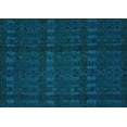 thumbnail image 1 of Ahgly Company Machine Washable Indoor Rectangle Abstract Turquoise Blue Modern Area Rugs, 6' x 9', 1 of 4