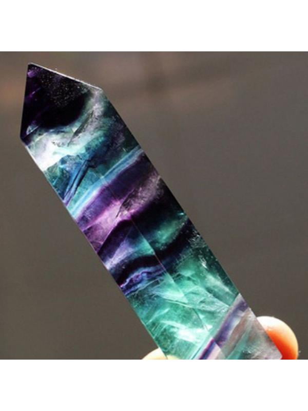 10Pcs/Lot 4-5cm Natural Rainbow Fluorite Quartz Crystal Wand Point Stone Healing 