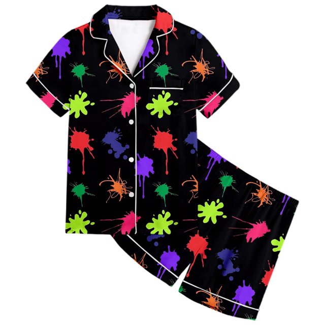 WEAIXIMIUNG Kid DIY Hand Painted Homewear Set Colouring Pajama Sets For And Girl Can Play With And Wea 160