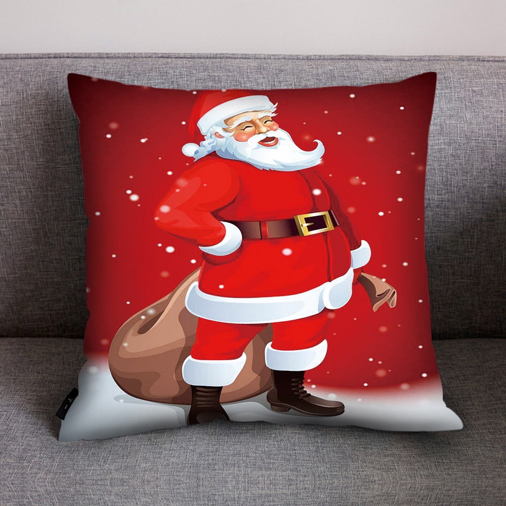 Tarmeek Christmas Pillow Covers 18x18 Santa Claus Reindeer