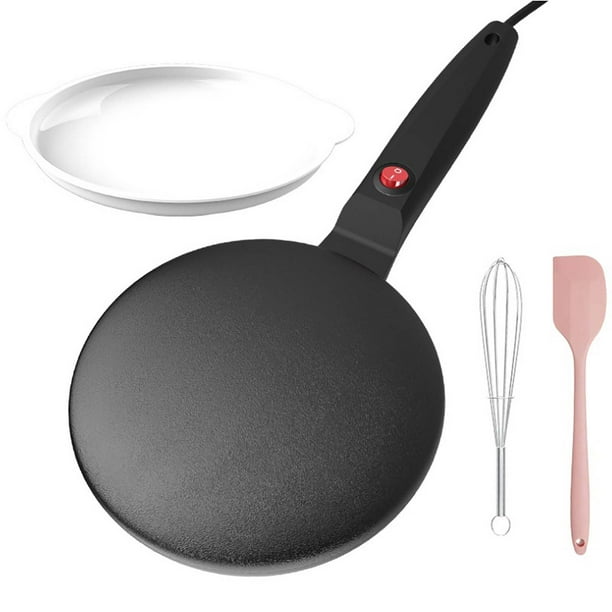 Máquina para hacer panqueques Heart-Lock | Plancha eléctrica de 800 W con superficie antiadherente | Calentamiento uniforme para panqueques, crepas y tortillas doradas | Fácil limpieza y seguridad