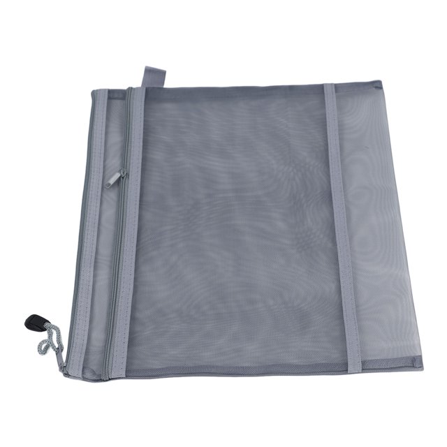 Sacs Pochette à Fermeture Éclair en Maille à Double Couche, Poignée Portable Robuste et Résistante aux Déchirures, Cadeau Idéal, Sac de Documents en Maille Nylon Format A4 pour Bureau, École, Maison