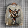thumbnail image 5 of Suéter de otoño e invierno para hombre con estampado 3D de animales, suéter deportivo para ciclismo, suéter cálido, moda urbana, informal, parodia para hombre, 5 of 5
