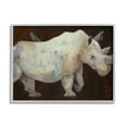 thumbnail image 4 of Bird Perched on Rhino Contemporary Portrait Painting Animals & Insects Painting Framed Art Print Wall Art, 4 of 5