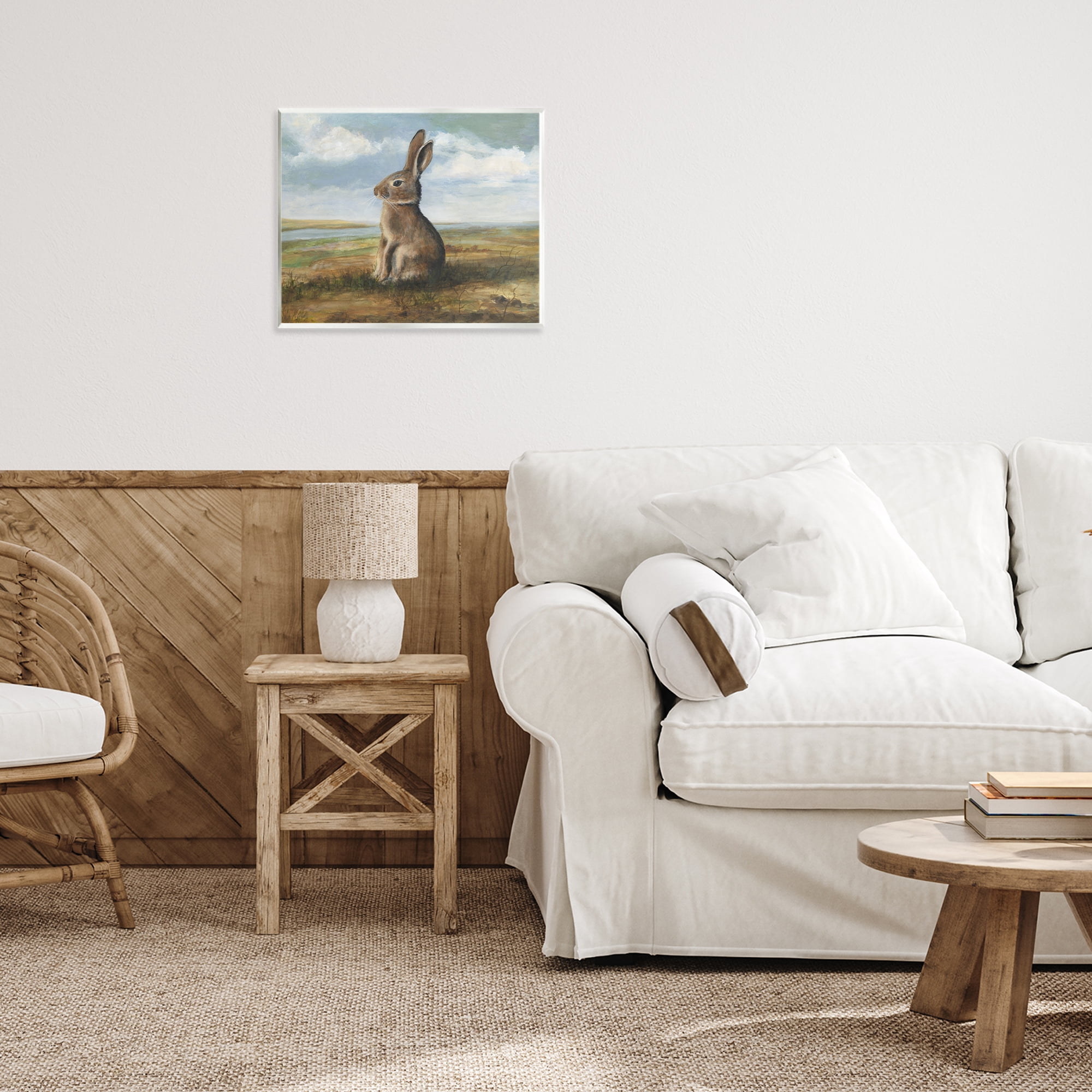 Stupell Industries Classic Rabbit in Countryside Wall Plaque Art, design by Michael Willett