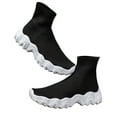 thumbnail image 6 of Dakaela Walking Shoes for Women Men High Top Slip on Socks Sneakers Lightweight Athletic Workout Running Tennis Sports Shoes Black 8, 6 of 8