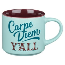 Bless Your Soul XL Blue Coffee Mug Carpe Diem Y’all, Funny Birthday Gifts for Women/Men, Mom, Dad Co-worker, Retro-Inspired Designs - 15oz Cup