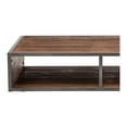 thumbnail image 2 of HomeRoots 352072 42 in. Wood & Metal Coffee Table with 2 Compartment, Brown & Gray, 2 of 3