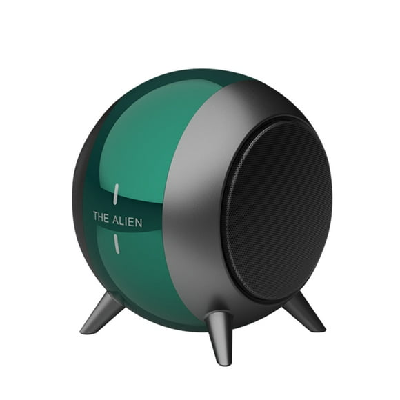Sidaley Minialtavoz inalámbrico Bluetooth 5,0 Audio hogar exterior portátil Metal estéreo sonido Radio con carcasa bajo radiador al aire libre hogar Cables de audio/vídeo verde