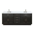 thumbnail image 2 of Abbey 84 in W Black Oak Double Vanity, Carrara Marble Top and Faucet Set, 2 of 6