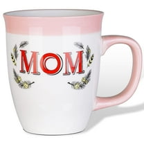 Funny Mom Mug - Humorous Quote Pink Ceramic Coffee Mug, Mother's Day Birthday Gift for Mom, Cute Novelty Cup Unique Gift Idea for Mom,1pc 16oz