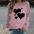 thumbnail image 2 of Inverlee Valentine's Day Sweatshirts for Women Sweet Love Heart Graphic Sweatshirts Work Pullover Sweater Tops Crewneck Holiday Long Sleeve Tops for Women, 2 of 6