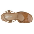 thumbnail image 5 of Soda Women Wedge Sandals Open Toe Ankle Strap Crisscross Platform TECNO-S Light Brown Tan Camel 7.5, 5 of 5