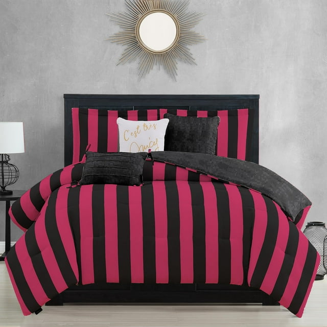 Juego de Ropa de Cama Juicy Couture Cabana a Rayas Reversible Talla King