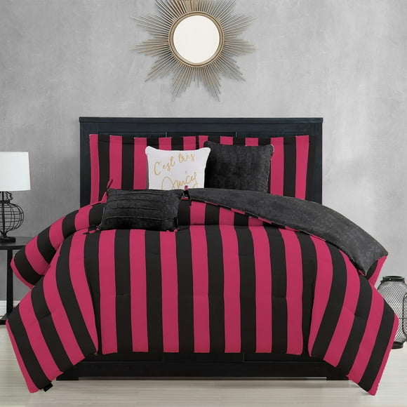 Juego de Ropa de Cama Juicy Couture Cabana a Rayas Reversible Talla King