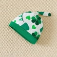 thumbnail image 4 of mgoYE Baby Boy Clothes 9-12 Months Newborn Baby Boy St Patricks Day Outfit Romper Striped Waffle Pants with Hat 3Pcs Sets(White,3-6 Months), 4 of 9