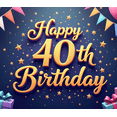 thumbnail image 7 of Decorative Design Happy 40th Birthday Banner Colorful Theme Balloon Decoration for Birthday Party Indoor Event Holiday Celebration, 7 of 7