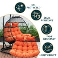 thumbnail image 3 of LeisureMod Wicker 2 Person Double Folding Hanging Egg Swing Cushion, 3 of 8