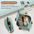 thumbnail image 5 of Hardshell Luggage Sets 3 Piece with Telescopic Handle, 24" Lightweight Suitcase with Double Spinner Wheels and Lock, Vintage Luggage for Travel, Green, 5 of 9