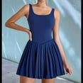 thumbnail image 3 of Falda Plisada para Yoga, Correr, Fitness, Tenis, Azul Marino, Talla S, 3 of 7