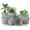 Grey, variant on Utopia Home - Plant Pots Indoor with Drainage - 7/6.6/6/5.3/4.8 Inches Home Decor Flower Pots - Plastic Planters for Indoor Plants, Cactus, Succulents Pot (Grey, Pack of 10)