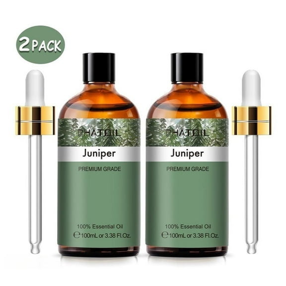 PHATOIL 100% Pure Juniper Essential Oil for Hair Care, Scalp and Body Massage, 2 Pack