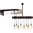 thumbnail image 3 of Xtricity Farmhouse Light fixtures Chandelier, 8-Light Faux Wood Linear Pendant Light, 3 of 4