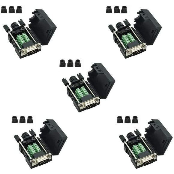 Connector DB9 RS232 D-SUB Serial Adapters (5 PCS Male Adapter)