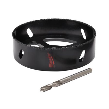 Recessed Lighting Hole Saws Milwaukee Electric Tool - 49-56-0300 - 4-3/8-Dia. Recessed Lighting Hole Saw for Masonry, 1 Max. Cutting Depth, ()