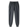 thumbnail image 1 of Sweatpants For Women Winter Solid Color High Waist Warm Pants Thick Lined Athletic Jogger Fleece Drawstring Lace-Up Thermal Lined Sweatpants With Pockets, 1 of 2