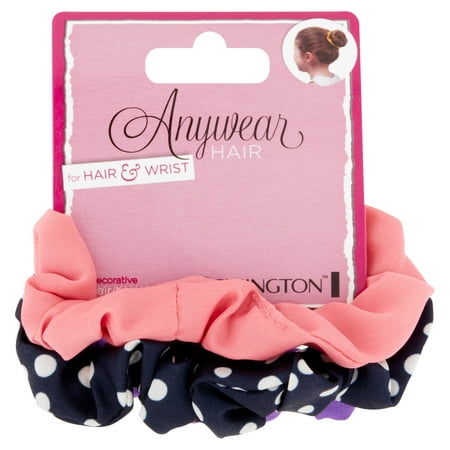 (4 Pack) Remington Anywear Hair Decorative Hair Ties for Hair & Wrist, 3