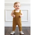 thumbnail image 5 of Qmyliery Baby Knit Jumpsuits Sleeveless Square Neck Solid Color Rompers Overalls Newborn Outfit, 5 of 8