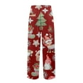 thumbnail image 6 of Fabrcox Christmas Home Pajamas Bottoms for Men Christmas Tree Printed Drawstring Pj Pants with Pockets Casual Elastic Waist Straight Leg Lounge Bottoms, White L, 6 of 6