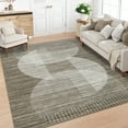 thumbnail image 2 of Garvee 5'x7' Geometric Area Rug, Modern Abstract Washable Rug Non-Slip Soft Carpet Stain Resistant Indoor Rugs for Living Room Bedroom Nusery Playroom, Brown, 2 of 9
