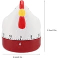 thumbnail image 3 of Temporizador de Pollo, Reloj Despertador Mecánico de Cocina, Diseño Encantador de Gallina, Material ABS, Temporizador para Decoración del Hogar, 3 of 5